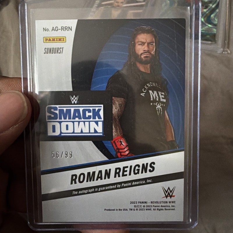 Roman Reigns. 56/99 Auto 2023 WWE Panini Revolution *please read description view 2