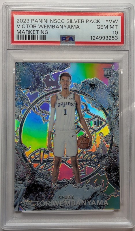 VICTOR WEMBANYAMA - Panini 2023 NATIONAL Silver Pack Marketing RC ROOKIE PSA 10