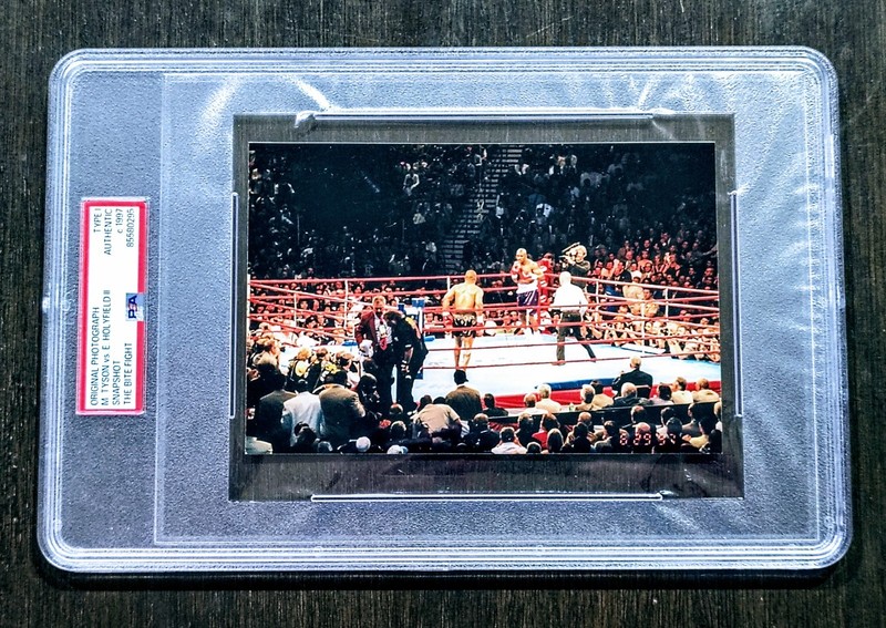 1997 Mike Tyson & Evander Holyfield "Bite Fight" TYPE 1 Original Photo PSA view 2
