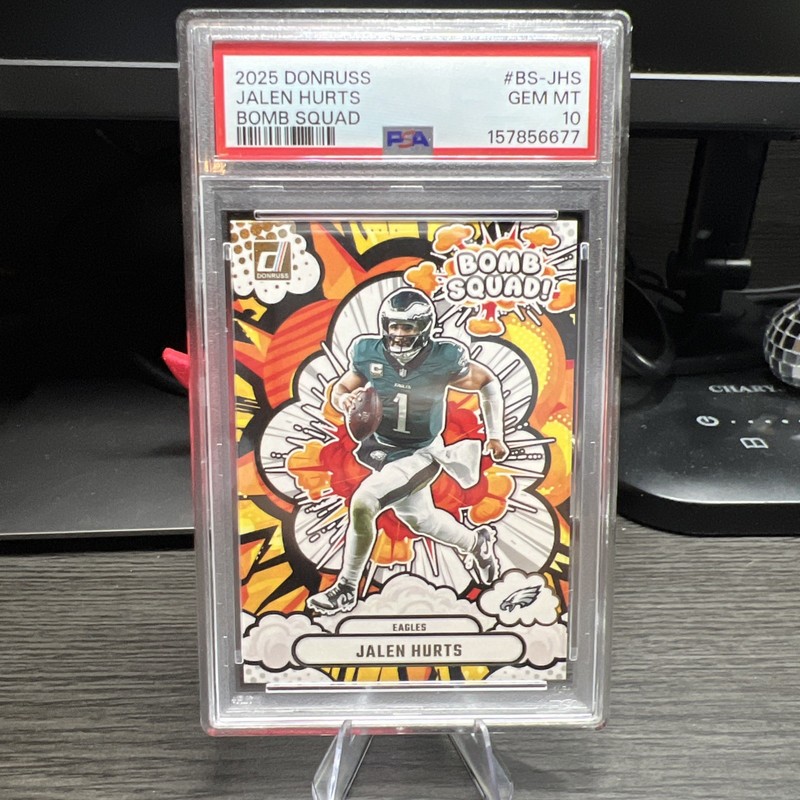 2025 Jalen Hurts Bomb Squad PSA 10