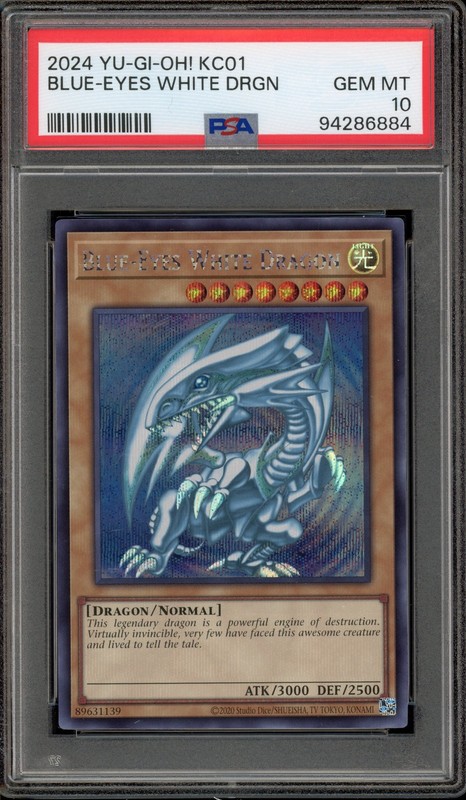 Yu-Gi-Oh! Blue-Eyes White Dragon KC01 PSA 10 Gem Mint