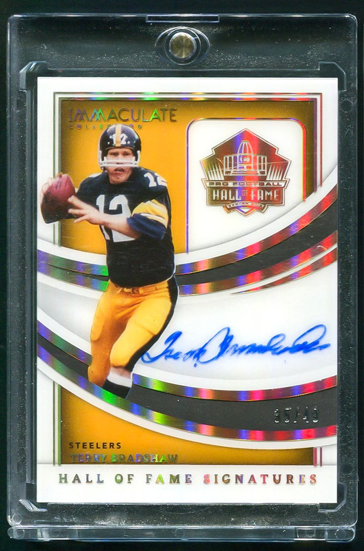 2022 Immaculate Collection Terry Bradshaw Hall Of Fame Auto /49 Steelers