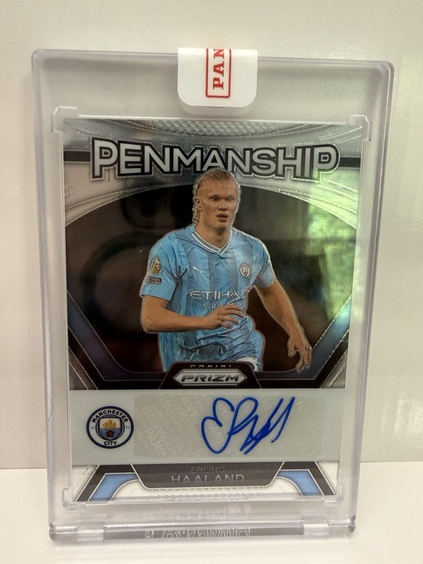 23/24 Panini Prizm Premier League Erling Haaland Penmanship Auto #P-18 Man City