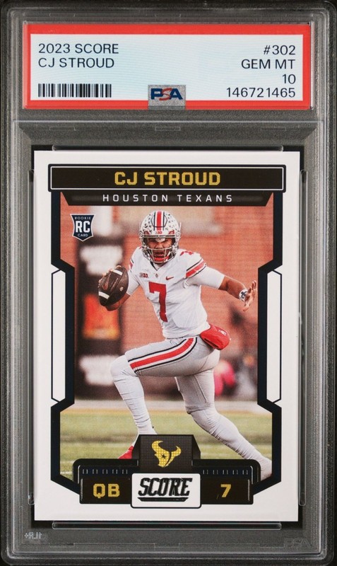 2023 Panini Score CJ Stroud PSA 10 view 1