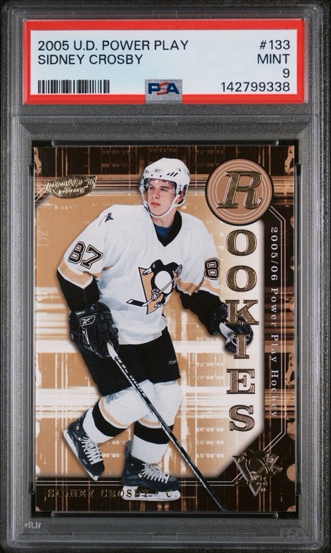 2005 Upper Deck Power Play Sidney Crosby Rookie RC #133 PSA 9 Mint Penguins view 1