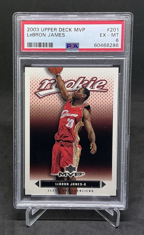 2003 Upper Deck MVP LeBron James Rookie #201 PSA 6 