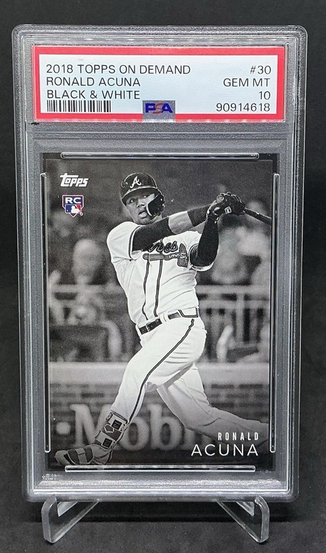 2018 Topps Black & White #30 Ronald Acuna Jr. RC PSA 10  On Demand Rookie Card