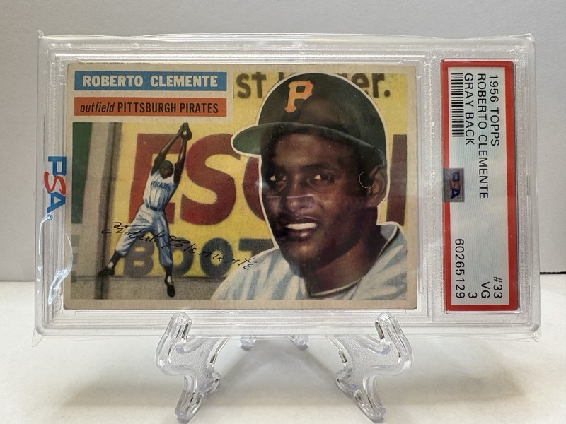 1956 Topps - Roberto Clemente #33 Gray Back PSA 3