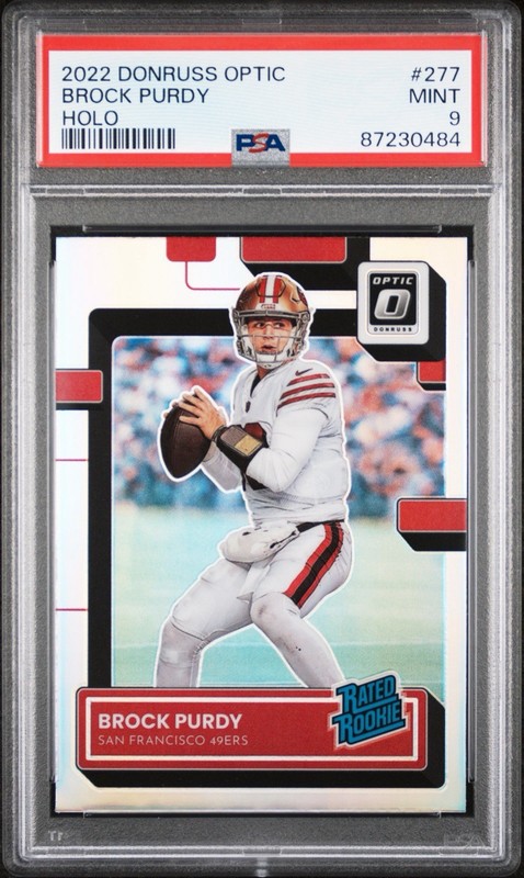 2022 Donruss Optic Brock Purdy Holo PSA 9 RC Rookie