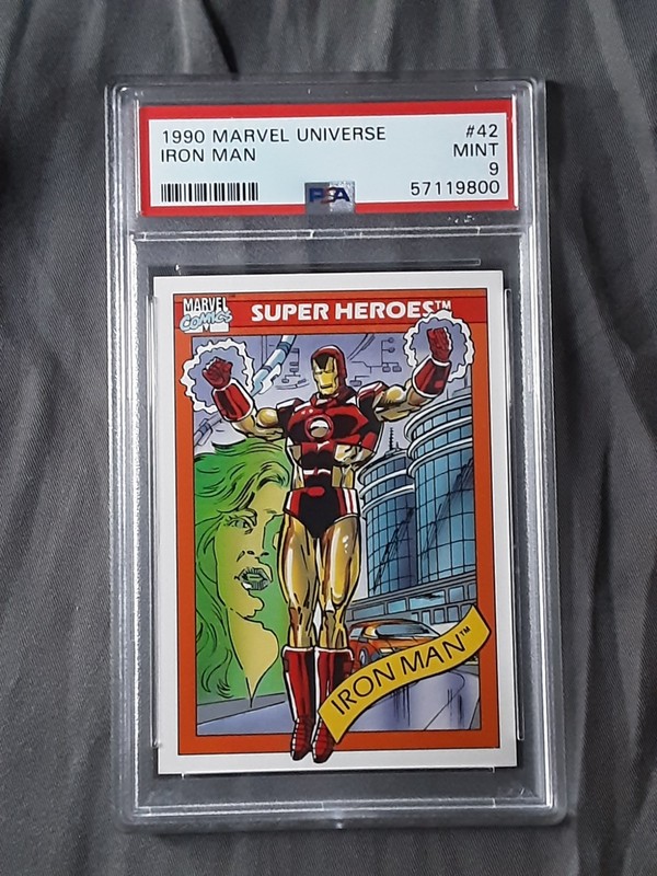 1990 Marvel Universe Iron Man #42 PSA 9 Mint 