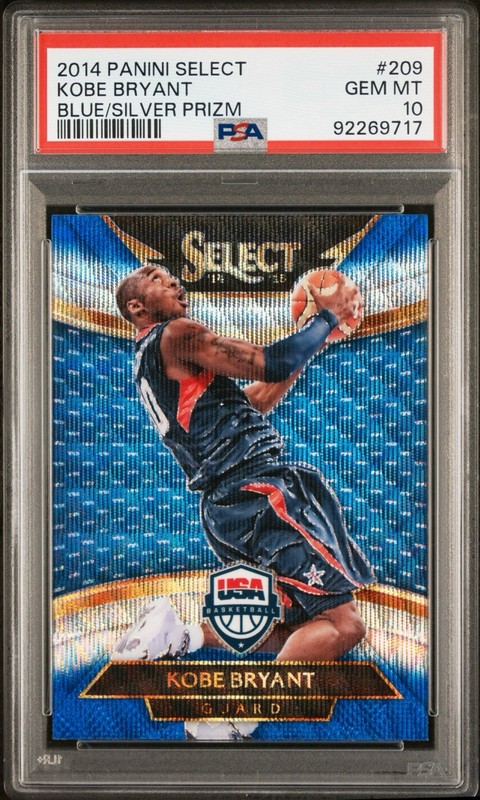 2014-15 Panini Select - Kobe Bryant - Blue/Silver Prizm #209 PSA 10 Gem Mint
