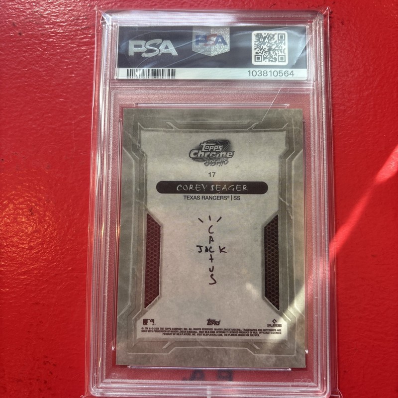 2024 Topps Cosmic Chrome x Cactus Jack - Corey Seager PSA 10 view 2