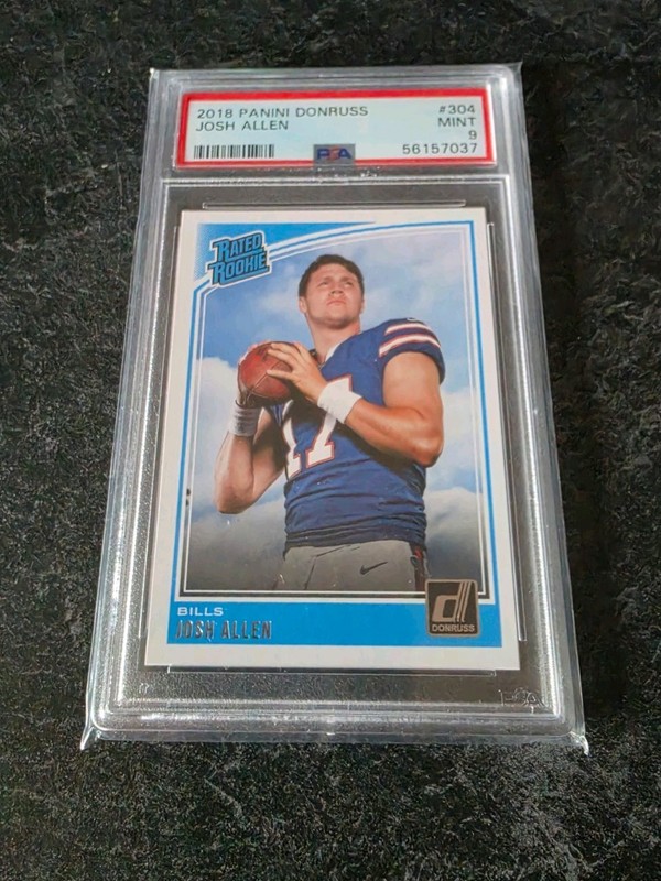 2018 Donruss Optic Rated Rookie Josh Allen #304 Buffalo Bills PSA 9