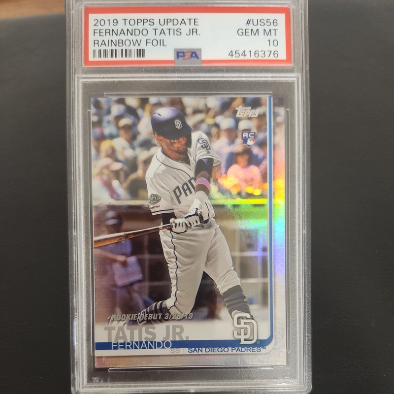 2019 Topps Update Fernando Tatis Jr. #US56 Rainbow Foil PSA 10 Gem Mint Rookie view 1