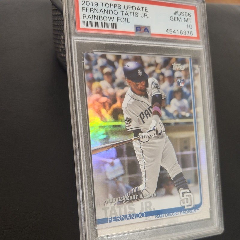 2019 Topps Update Fernando Tatis Jr. #US56 Rainbow Foil PSA 10 Gem Mint Rookie view 2