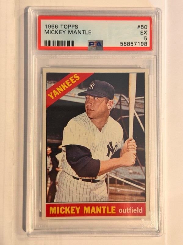 1966 Topps - Mickey Mantle #50 PSA 5 EX