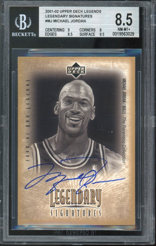 2000-2001 Upper Deck Michael Jordan Legendary Signatures Fiorentino AUTO BGS 8.5