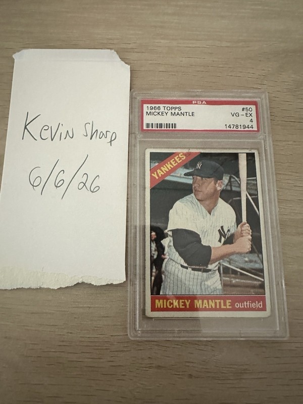 1966 Topps Mickey Mantle #50 PSA 4
