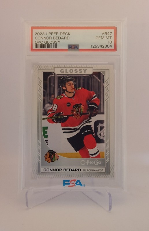 2023 Upper Deck Connor Bedard O-Pee-Chee Glossy PSA 10 view 1