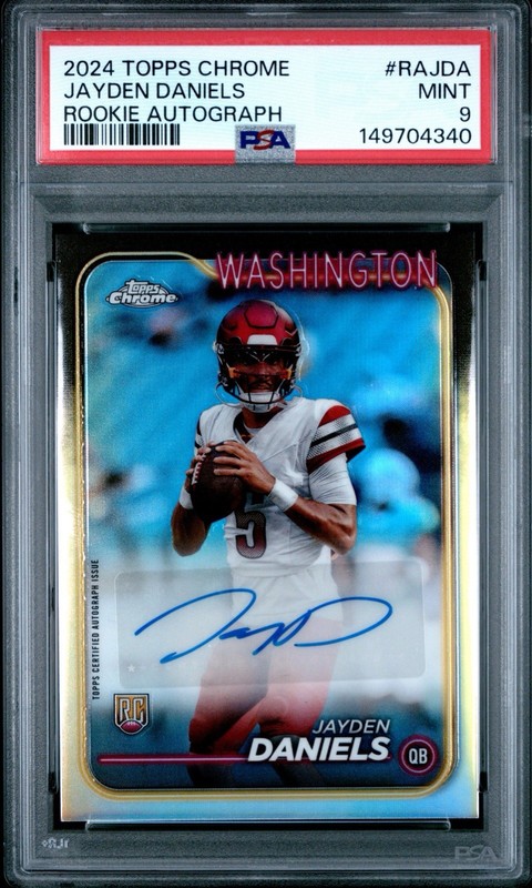 2024 Topps Chrome - Rookie Autographs Jayden Daniels #RA-JDA (AU, RC) PSA 10