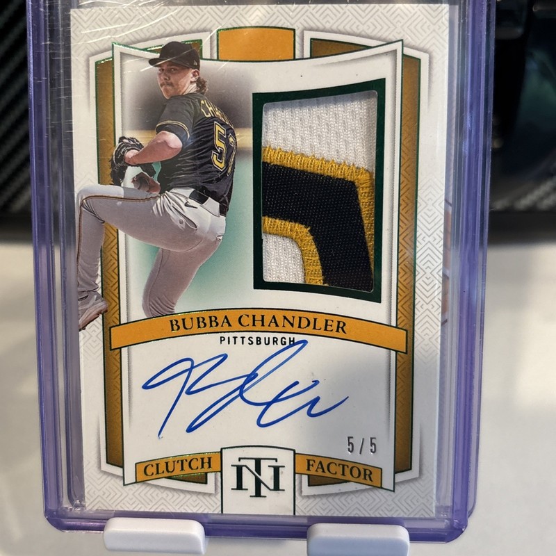2025 National Treasures 5/5 Bubba Chandler Rookie Patch On Card Auto SSP 🔥 view 2