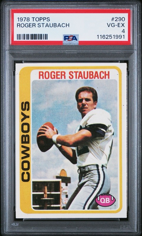 1978 Topps Roger Staubach #290 PSA 4 VG-EX Dallas Cowboys vintage football card