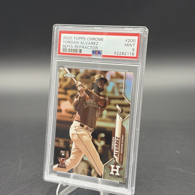 2020 Topps Chrome Yordan Alvarez (RC), #200, Sepia Rookie Card PSA Mint 9