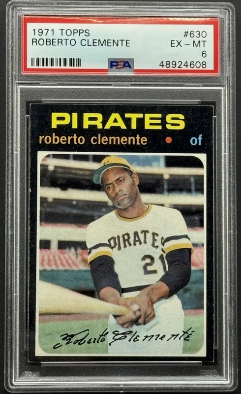 1971 Topps Roberto Clemente Pittsburgh Pirates HOF PSA 6 EX-MT #630 cc23