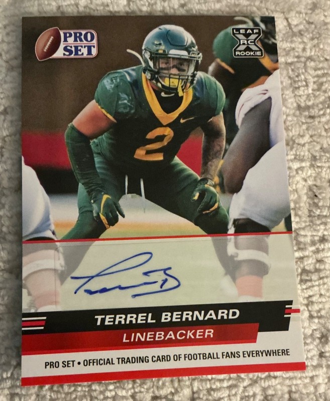 2022 Leaf Pro Set Terrell Bernard Prospect Auto Autograph #PSA-TB2 Buffalo Bills