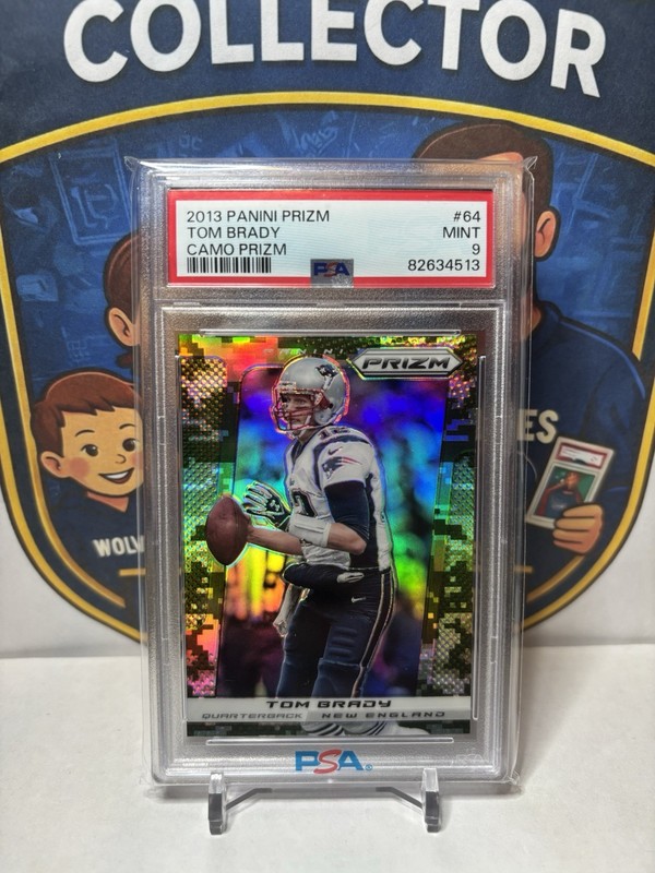 2013 Panini Prizm - Tom Brady #64 Camo Prizm - PSA 9 Pop 39!