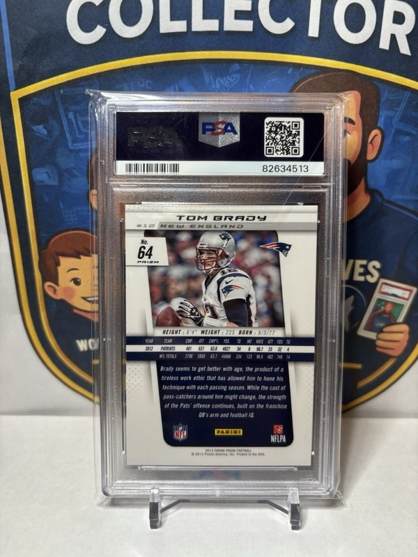 2013 Panini Prizm - Tom Brady #64 Camo Prizm - PSA 9 Pop 39! view 2