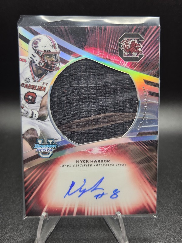 2025 Bowman University Best Nyck Harbor Jumbo Game-Used Relic Auto #JRA-NH