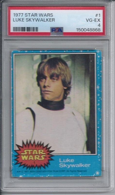 1977 Topps Star Wars Series 1 Luke Skywalker #1 -  PSA 4 VG-EX