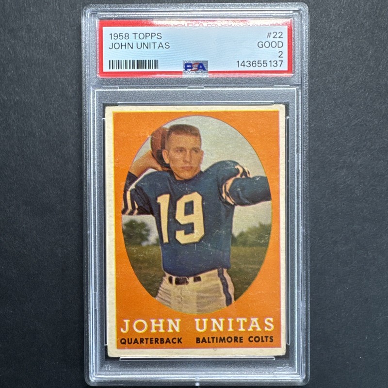 1958 TOPPS #22 JOHN UNITAS PSA 3 COLTS HOF