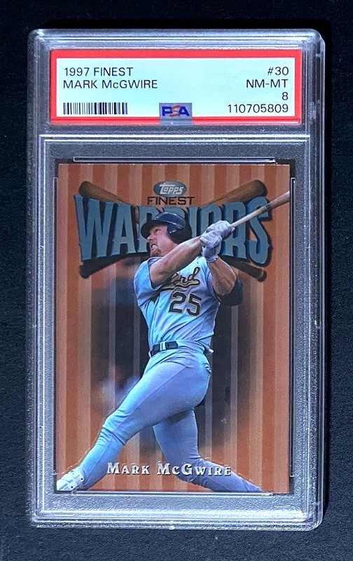 TOPPS FINEST PSA - Mark McGwire Oakland A's - Warriors - PSA 8 Nm-Mint