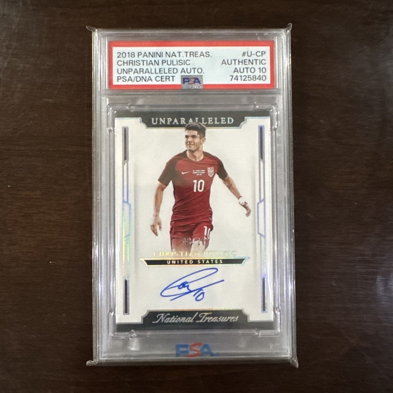 2018 Panini National Treasures Christian Pulisic unparalleled  /10 auto 10 USA 