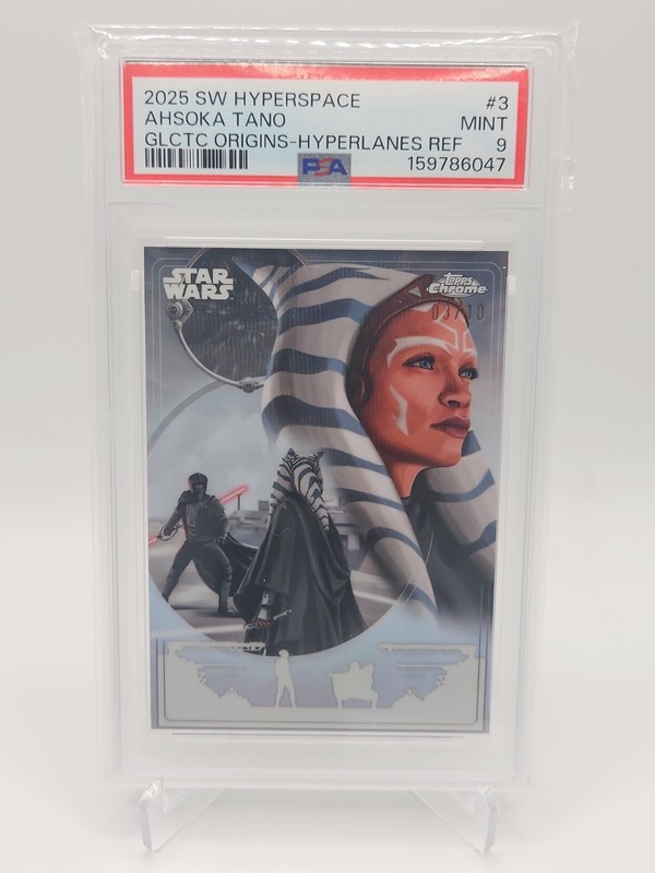 2025 Topps Star Wars Ahsoka Tano GO-3 Galactic Origins SSP /10 Hyperlanes PSA 9