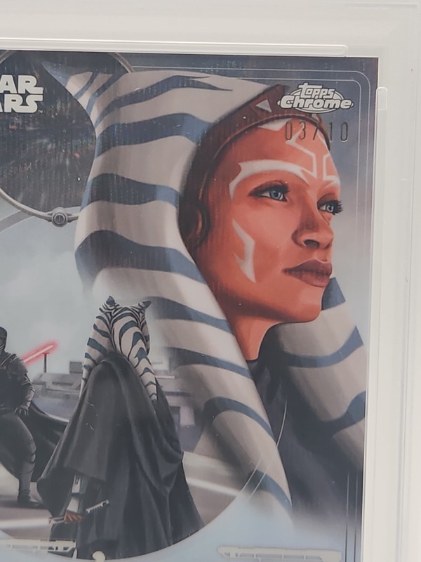 2025 Topps Star Wars Ahsoka Tano GO-3 Galactic Origins SSP /10 Hyperlanes PSA 9 view 2