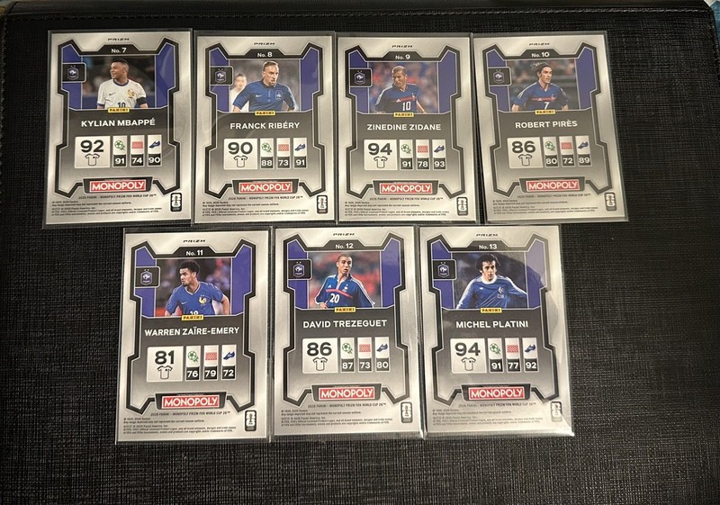 🇫🇷FRANCE Gold Cracked Ice Lot 2026 Panini Prizm Monopoly FIFA World Cup Mbappé view 2