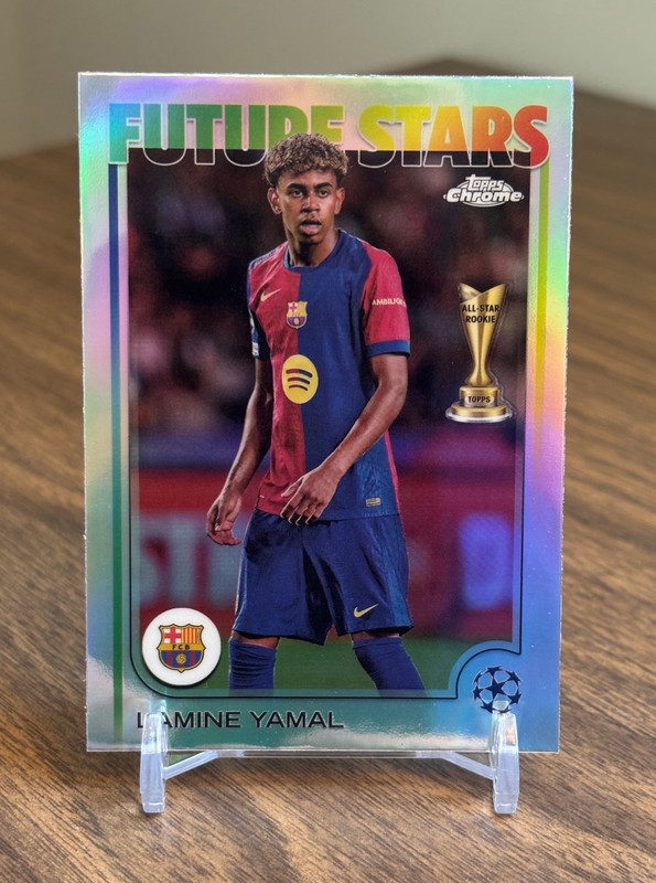 Lamine Yamal 2024 2024-25 Topps Chrome UEFA UCC #27 Silver Refractor