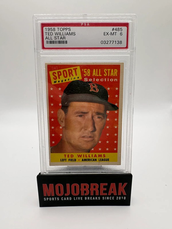 1958 Topps Ted Williams #485 All Star PSA 6