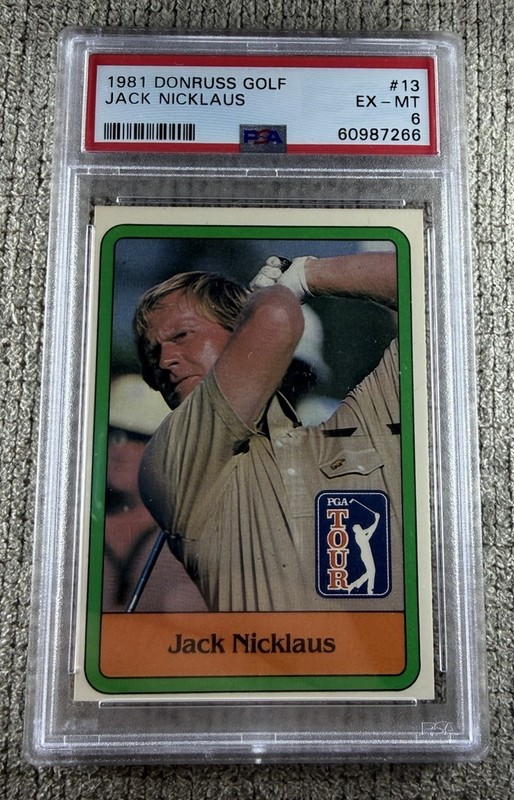 1981 DONRUSS GOLF #13 JACK NICKLAUS RC HOF PSA 6