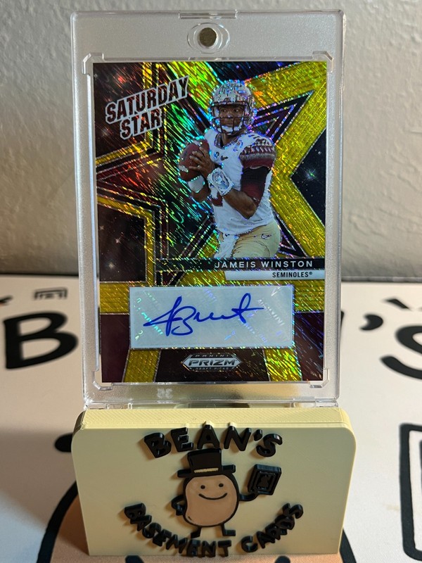 2025 Prizm Draft Jameis Winston Saturday Star Gold Shimmer Auto /15