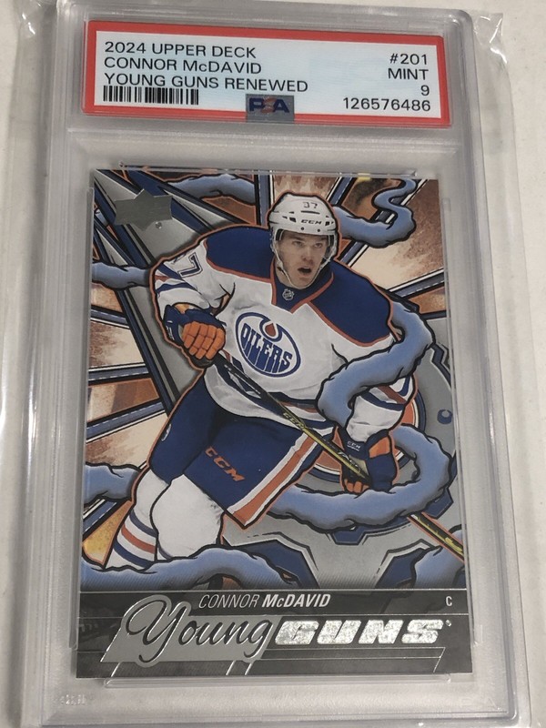 2024-25 Upper Deck Series 2 #201 Connor McDavid Young Guns Renewed PSA 9