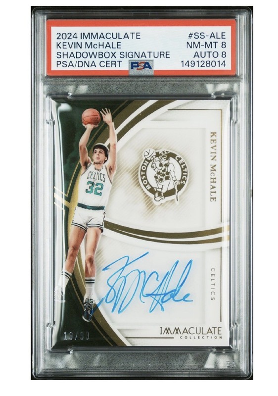 🔥 2024 Immaculate KEVIN McHALE – SHADOWBOX SIGNATURE – PSA NM‑MT 8/AUTO 8 – 🔥