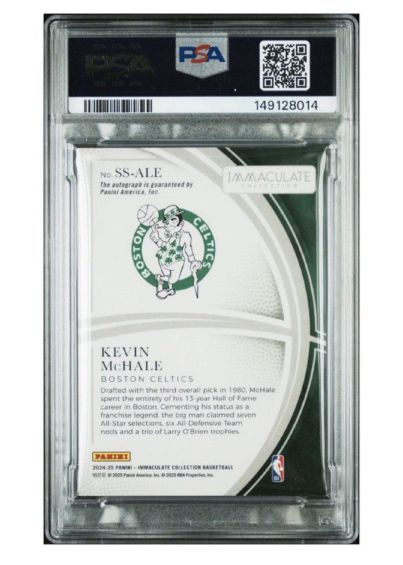 🔥 2024 Immaculate KEVIN McHALE – SHADOWBOX SIGNATURE – PSA NM‑MT 8/AUTO 8 – 🔥 view 2