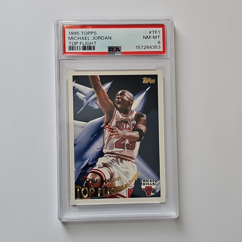 MICHAEL JORDAN 1995 TOPPS TOP FLIGHT TF1 PSA NM/MT 8 157264353