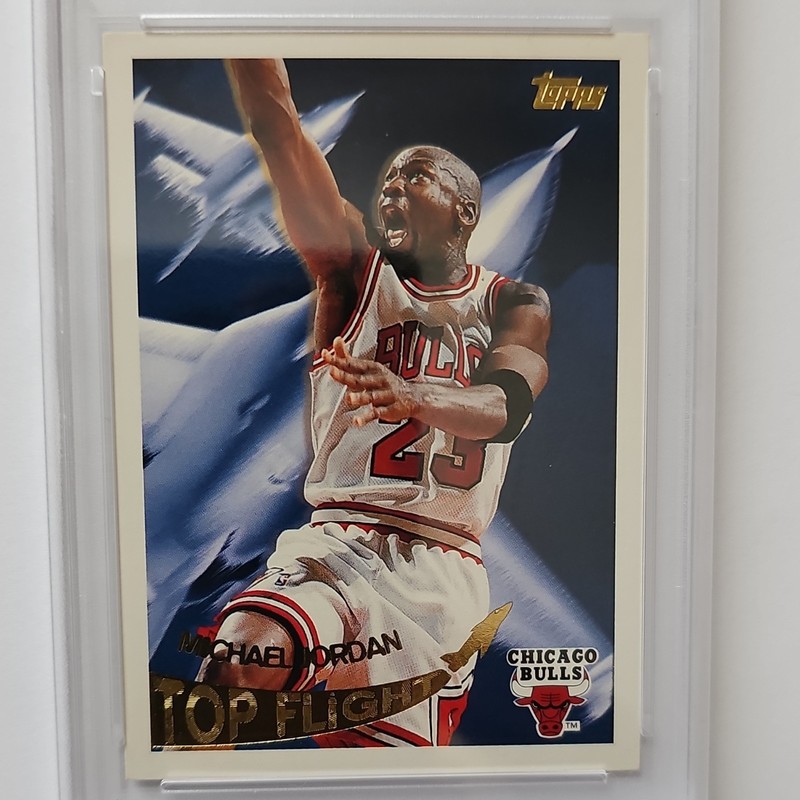 MICHAEL JORDAN 1995 TOPPS TOP FLIGHT TF1 PSA NM/MT 8 157264353 view 2