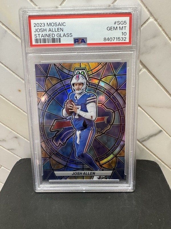 2023 Mosaic Josh Allen Stained Glass #SG5 PSA 10