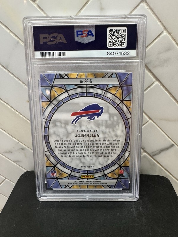 2023 Mosaic Josh Allen Stained Glass #SG5 PSA 10 view 2